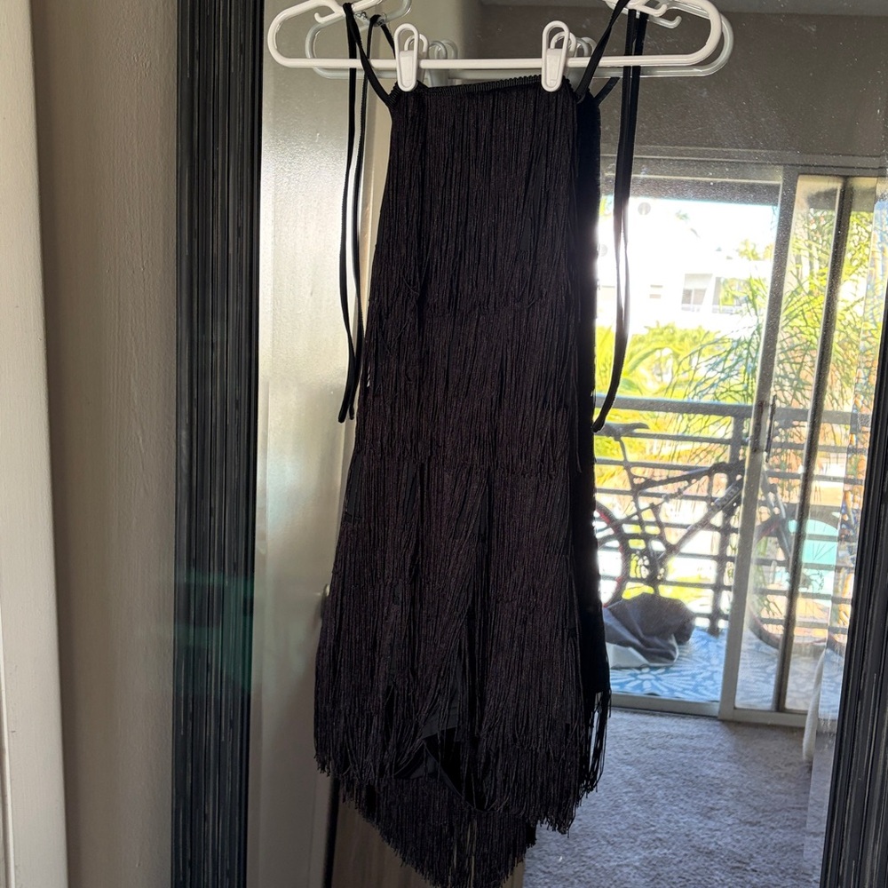 Black Fringe Dress